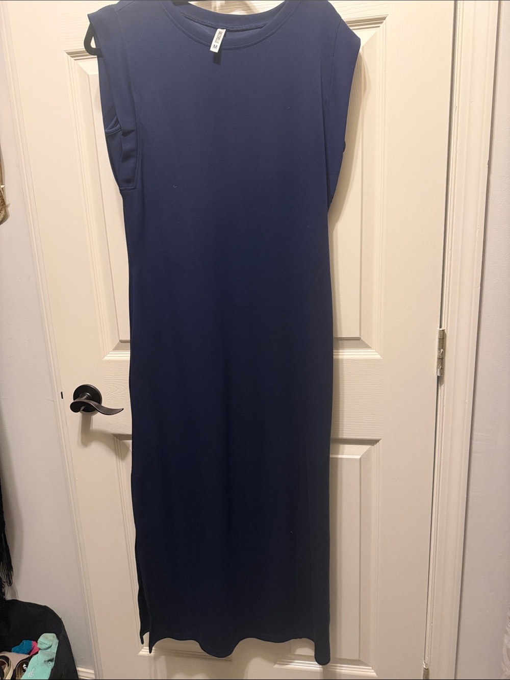 Sleeveless Navy Maxi Dress - Elegant Solid Shift